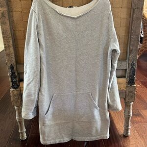 Ozma Heather grey sweat tunic mini dress